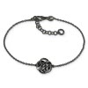 SilberDream Armband Knoten 925 Silber geschwrzt Damen 18cm - 21cm SDA1128S