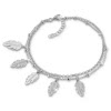 SilberDream Doppel-Armband Bltter 925 Sterling Silber Damen 18-21cm SDA1158J