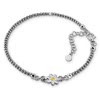 SilberDream Armband Blume 18cm-21cm geschwrzt 925er Silber SDA1198K