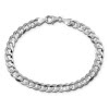 SilberDream Armband Panzer facettiert 19cm 925 Sterling Silber Unisex SDA2499J