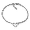 SilberDream Armband Herz Zirkonia wei 17cm - 19cm 925er Silber Damen SDA2597J