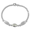 SilberDream Armband Blatt Zirkonia wei 925er Sterling Silber 19cm SDA418W