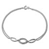 SilberDream Armband Oval Zirkonia wei 925er Sterling Silber 19cm SDA425W