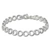 SilberDream Armband Circle matt/glnzend 925 Sterling Silber 19,5cm SDA431