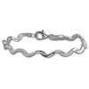 SilberDream Armband Welle matt/glnzend 925 Sterling Silber 18,5cm SDA448J