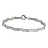 SilberDream Armband Wave 925 Silber gehmmert matt 19cm SDA4792O