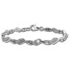 SilberDream Armband Wave Zirkonia wei 925er Silber 18,5cm Damen SDA4807W