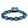 SilberDream Shamballa Armband Stein blau aus Steinkugeln SDA917