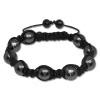 SilberDream Shamballa Armband Hmatit schwarz aus Stein Kugeln SDA919