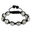 SilberDream Shamballa Armband Zirkonia wei 10 Kugeln SDA922