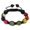 SilberDream Shamballa Armband Happy bunt 12 Kugeln SDA928