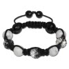 SilberDream Shamballa Armband Zirkonia Kugeln wei/schwarz SDA929