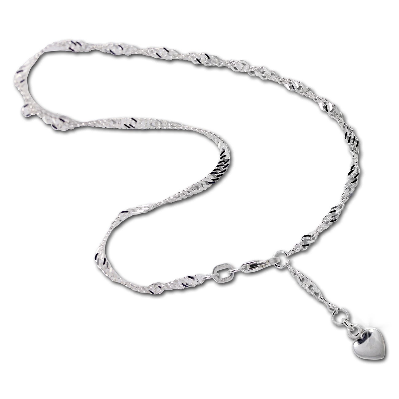 SilberDream 25cm Fukette Herz 925er Silber SDF020I