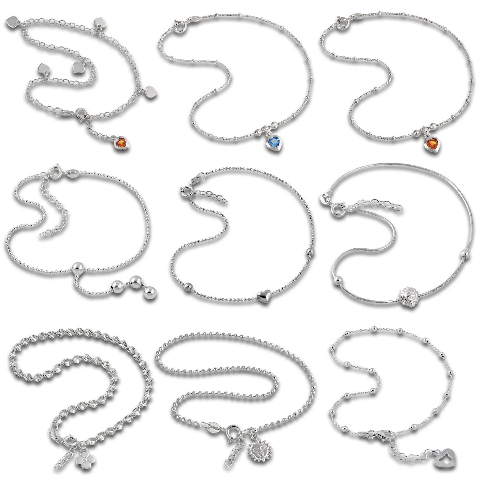 SilberDream Fußkette 925er Sterling Silber Designauswahl Schmuck SDF2900JX