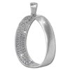 SilberDream Ketten Anhnger Oval Zirkonia mattiert 925er Sterling Silber SDH401W