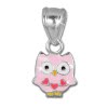 Teenie-Weenie Kettenanhnger Eule rosa fr Kinder 925er Silber SDH8103A