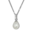 SilberDream Halskette Swasser Perle wei Zirkonias 925 Silber Damen SDK1508W