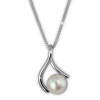 SilberDream Halskette Swasser Perle wei 925 Sterling Silber Damen SDK1548W