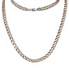 SilberDream Collier Kette Panzer Rose vergoldet 925er Damen 45cm SDK21445E