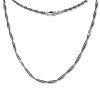 SilberDream Collier Kette Fantasie schwarz 925 Silber Damen 45cm SDK21745S