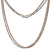 SilberDream Collier Kette gedreht rose vergoldet und 925 Silber 45cm SDK23345T