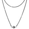 SilberDream Collier Kette Kugel Welle geschwrzt 925 Silber Damen 46cm SDK24446S