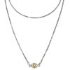 SilberDream Collier Kette Kugel Blumen vergoldet 925 Silber Damen 45cm SDK24845Y