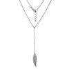 SilberDream Halskette mit Anhnger Blatt, 42cm lang mit Verlngerung SDK2501