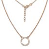 SilberDream Collier Kette rosevergoldet Zirkonia rund 925er Damen 45cm SDK28642E