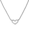 SilberDream Collier Herz Kette Zirkonia wei 925er Silber Damen 42cm SDK29142J