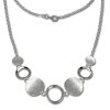 SilberDream Collier Kette mit matten Elementen 925 Silber 45cm SDK400