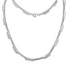 SilberDream Collier Square Zirkonia wei 925er Silber 44,5cm Halskette SDK454W