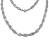 SilberDream Collier Oval Zirkonia wei 925er Silber 44,5cm Halskette SDK460W