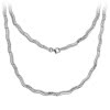 SilberDream Collier Wave 925 Silber gehmmert matt 45cm Kette SDK4792O