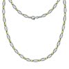 SilberDream Collier Oval 925 Silber vergoldet Zirkonia Damen 45cm Kette SDK4800T