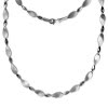 SilberDream Collier Leaves 925 Silber glanz matt 45cm Kette Damen SDK4804M