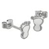 Kinder Ohrring Tapsen wei Silber Ohrstecker Kinderschmuck TW SDO202W