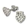 Kinder Ohrring Herzen wei Silber Ohrstecker Kinderschmuck TW SDO251W