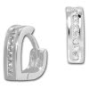 SilberDream Creole Herz Zirkonia wei 925 Sterling Silber Ohrring SDO4261W