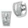 SilberDream Creole Shine Zirkonia wei 925 Sterling Silber Damen SDO4364W