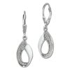 SilberDream Ohrhnger Loop Zirkonia wei 925 Sterling Silber Damen SDO4373W