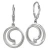 SilberDream Ohrhnger Spirale Zirkonia wei 925 Sterling Silber Damen SDO4379W