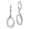 SilberDream Ohrhnger Oval Zirkonia wei 925 Sterling Silber Damen SDO4383W