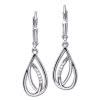 SilberDream Ohrhnger - Doppelblatt - Zirkonia 925er Silber Damen SDO4393W