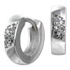 SilberDream Creole Small Zirkonia wei 925 Sterling Silber Damen SDO4410W