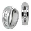 SilberDream Creole 3er Zirkonia wei 925 Sterling Silber Damen SDO4411W