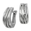 SilberDream Creole Quinto Zirkonia wei 925 Sterling Silber Damen SDO4415W