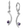 SilberDream Ohrring Hngender Zirkonia lila 925er Ohrhnger SDO581V