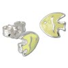 Kinder Ohrring Fisch gelb Silber Ohrstecker Kinderschmuck TW SDO605Y