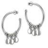 SilberDream Ohrstecker Creole Blttchen 925 Sterling Silber Damen SDO6703J